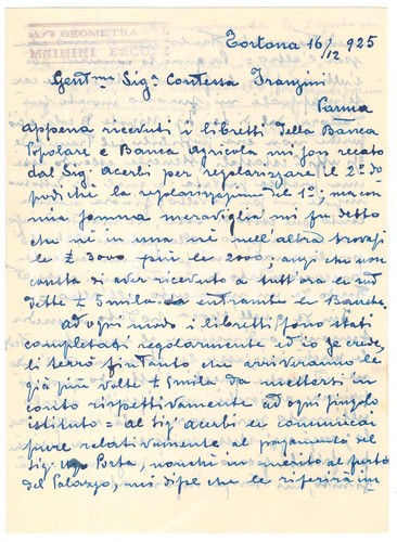 1925 tortona lettera geom - 1925,