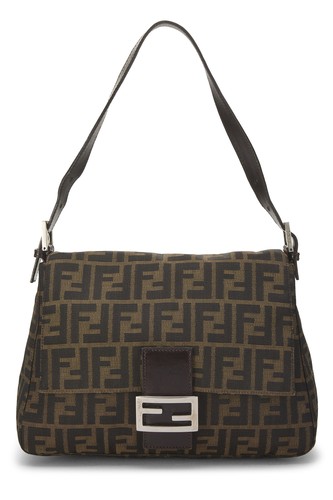 Fendi brown zucca canvas mama - brown,