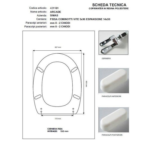 Copriwater simas arcade - simas,