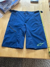 Pantaloncini bici Alpinestars blu con sottoveste/pad taglia 34
