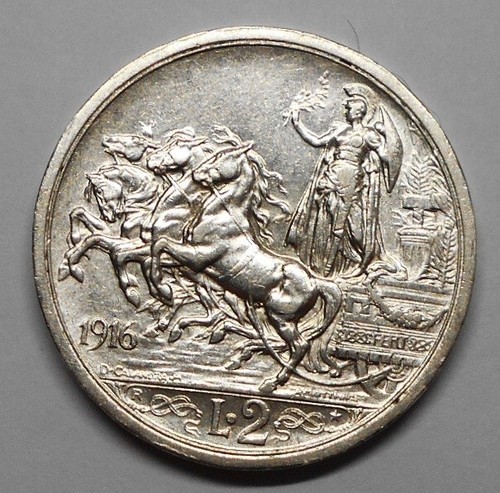 Lire 1916 quadriga briosa - ,