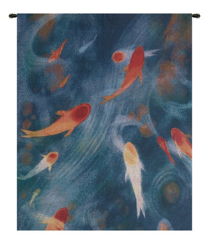 Koi pond piccolo - koi, arazzo