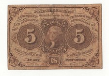 STATI UNITI  5  CENTS / CENTESIMI   POSTAGE 1862