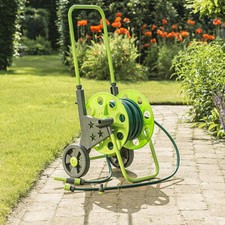 Carrello avvolgitubo carrello 30m spruzzatore giardino tubo regolabile maniglia ugello ruota