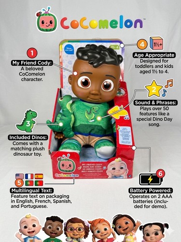 Cocomelon friend cody - cocomelon, doll