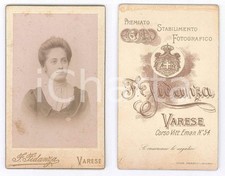 1900 ca VARESE Ritratto di giovane donna - Busto *Foto Francesco FIDANZA CDV