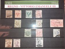 regno italia Lotto 13 francobolli 1901 - 1916 USATI (Lotto JJJJ-JAMES)
