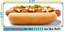 HOT DOG PIC 2X5 Banner Sign