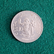 VATICANO 1961 10 LIRE PAPA