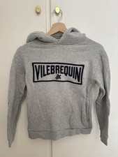 VILEBREQUIN FELPA GRIGIA CON CAPPUCCIO BAMBINO 10A 140cm MAI USATA