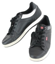 Levi's Declan scarpe uomo UK 9 basse top lacci nere sneakers