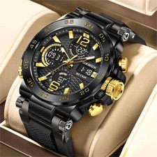 Orologio da polso uomo al quarzo con data analogico impermeabile uomo orologio sportivo orologi