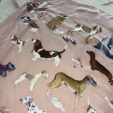 Furla Silk Scarf  Vintage Dogs