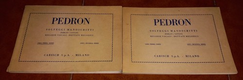Pedron solfeggi manoscritti - solfeggi,