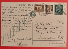 CARTOLINA VINCEREMO 15 CENT +10+ 4 CENT  SALERNO - OTTAVIANO 1943 ( C 49 )