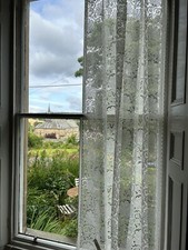 Tenda in pizzo di cotone panna