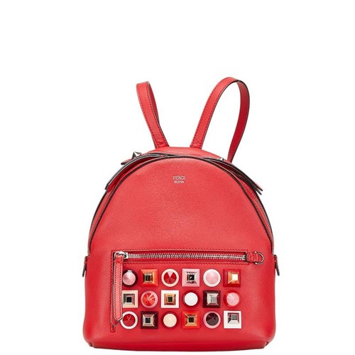 Zaino fendi rosso pelle - in, con