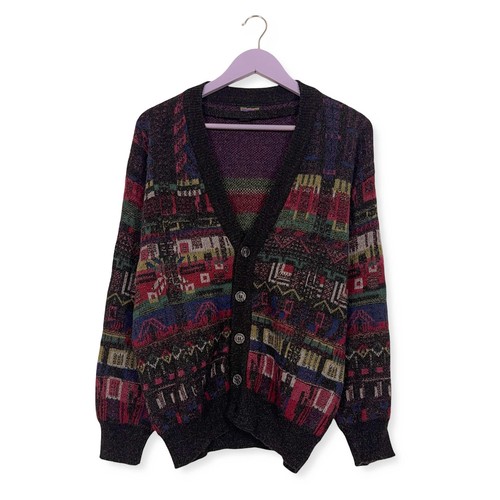 Cardigan vintage multicolore - cardigan,