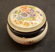 SCATOLA CERAMICA TOSCANA PORTAOGGETTI PORCELLANE FIORENTINE 14X10  PERIODO LENCI