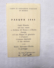 WW2 CAMPAGNA RUSSIA CAPPELLANO MILITARE AUTOGRAFO SANTINO 1942