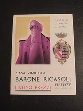VINO CASA VINICOLA BARONE RICASOLI FIRENZE ANTICO PIEGHEVOLE PUBBLICITARIO