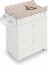 Asia - Fasciatoio Neonato con Cassettiera e Vaschetta Bagnetto Cagnolini Cam