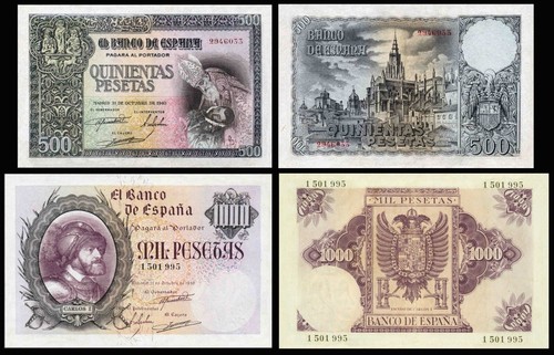 Facsimil billetes 500 1000 - -,