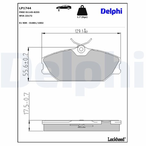 Lp1744 set pastiglie freno - set,