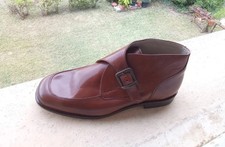 Scarpa Uomo Artigianale Classica Fibbia N.43 Marrone