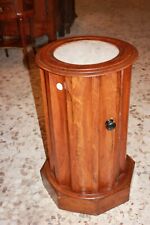 Mobiletto Comodino Colonna Francese del 1800 in mogano con marmo