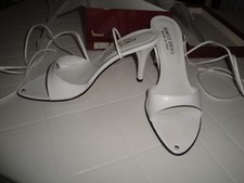 sandali vera pelle bianca e
