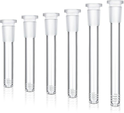 2pcs glass downstem - downstem, adapter