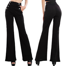 Pantaloni donna campana aderenti zampa elefante vita alta TOOCOOL VI-2991