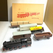 Treno di legno – marca PLAH0 – DDR spielzeug - originale (treno merci)