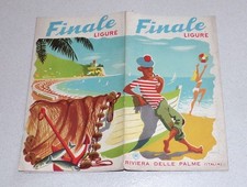 Brochure FINALE LIGURE Riviera delle palme FILIPPO ROMOLI anni 40/50 depliant