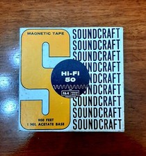 BOBINA SOUNDCRAFT MAGNETIC TAPE HI-FI 50, VINTAGE 