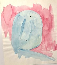 MISTERIOSO ACQUARELLO ANNI 70' - AL RETRO ATTRIBUZIONE A JIRI KOLAR