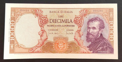 10000 lire michelangelo - 10000,