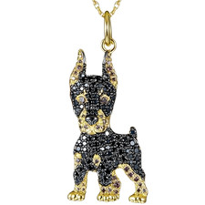 Collana con ciondolo Doberman