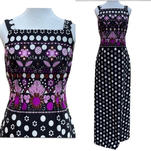 Maxi abito floreale pois - a,