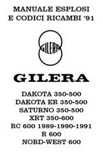 CD MANUALE ESPLOSI CODICI RICAMBI GILERA DAKOTA SATURNO XRT RC600 NORDWEST 600 *