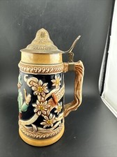 Tazza Vintage HKI Germany Stein Uomo Tuba Birra Coperchio Vintage Manico Originale 📦