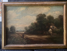 Olio su tela Paesaggio