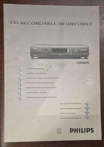 Philips cdr870 manuale - philips,