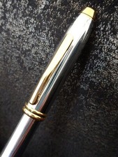 Stylo Roller Cross Townsend Chrome & Attributs Plaqués Or Rollerball Pen 