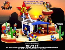 Kinder RARO DIORAMA Tedesco per Set MOTOCOYOTE ROUTE 66 Nuovo DA COSTRUIRE Nuovo