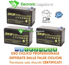 BATTERIA AL PIOMBO 36V 12AH RICARICABILE PER BICI ELETTRICA 3 X 12V AGM PIOMBO