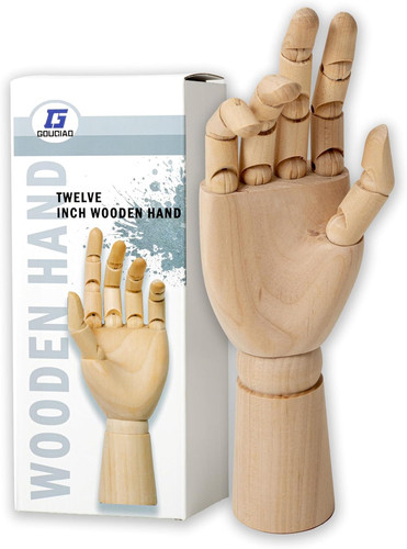 Mano legno grande altezza - in,