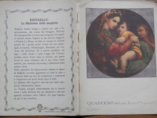 Vecchio quaderno scolastico - , di