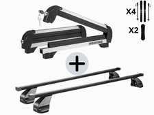 KIT BARRE PORTATUTTO PORTASCI 4 SCI 2 SNOWBOARD PER AUDI A3 SPORTBACK (8VA) 5P